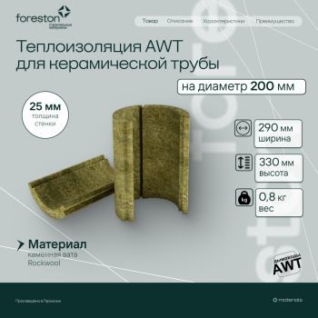 Теплоизоляция AWT для d 200 мм