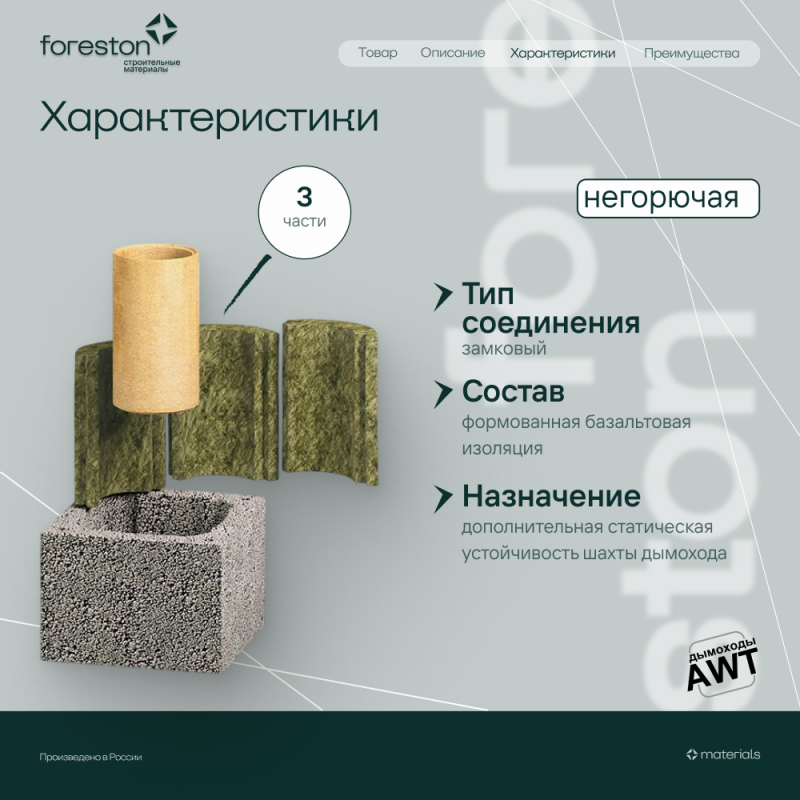Теплоизоляция AWT для d 200 мм