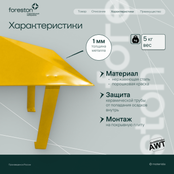 Зонт на оголовок AWT, желтый