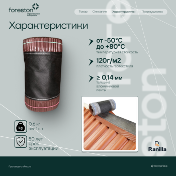 Аэроэлемент конька рулонный 0,24*5м Ranilla, (RAL8017)