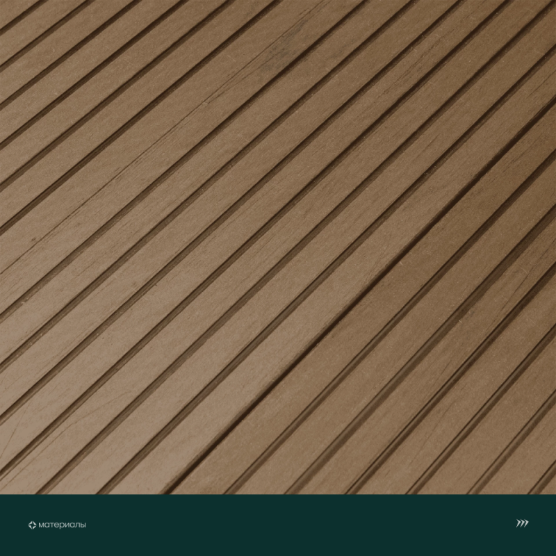 Террасная доска пустотелая с тиснением под дерево/вельвет CM Decking Robust,140*25*3000мм (merbau/мербау)