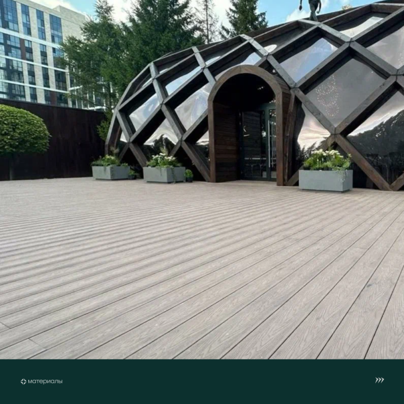 Террасная доска пустотелая с тиснением под дерево/вельвет CM Decking Robust,140*25*3000мм (merbau/мербау)