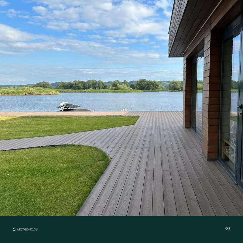 Террасная доска пустотелая с тиснением под дерево/вельвет CM Decking Robust,140*25*3000мм (merbau/мербау)