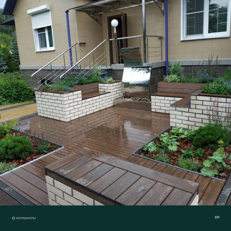 Террасная доска пустотелая с тиснением под дерево/вельвет CM Decking Mix,135*25*3000мм (merbau/мербау)