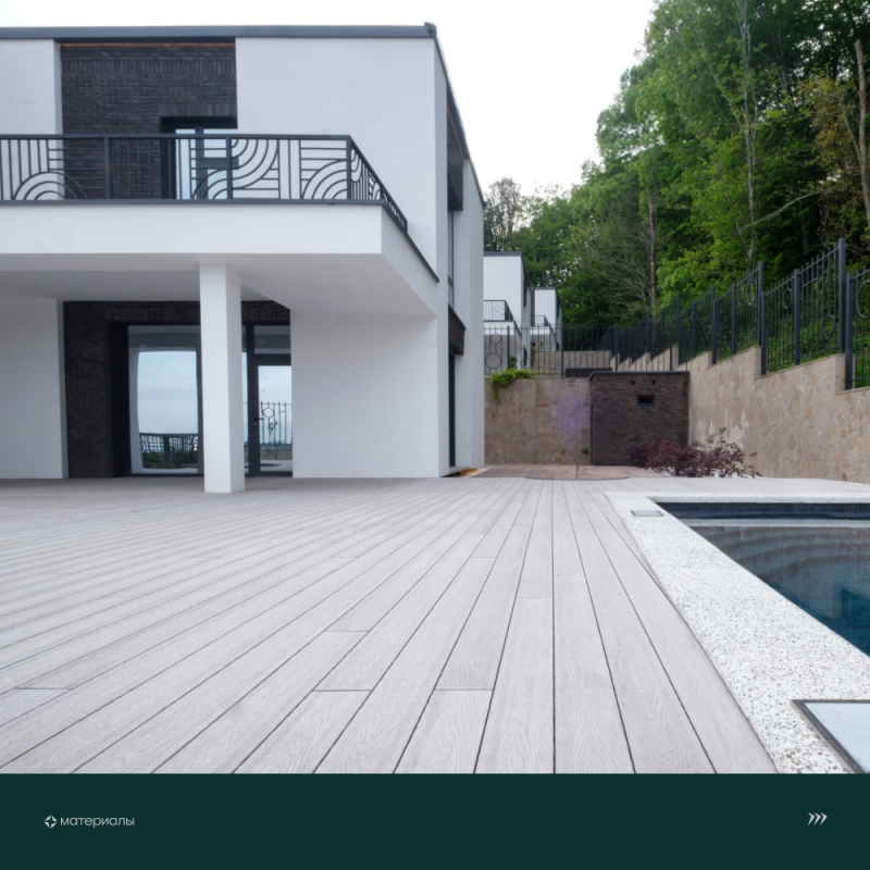 Террасная доска пустотелая с тиснением под дерево/вельвет CM Decking Robust,140*25*3000мм (ashwood/ясень)