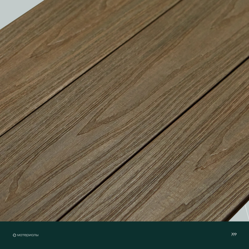 Террасная доска пустотелая с тиснением под дерево CM Decking Reverse,138*23*3000мм (teak-redwood/тик-рэдвуд)