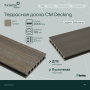 Террасная доска пустотелая с тиснением под дерево CM Decking Zebrano,138*23*3000мм (graphite/графит)