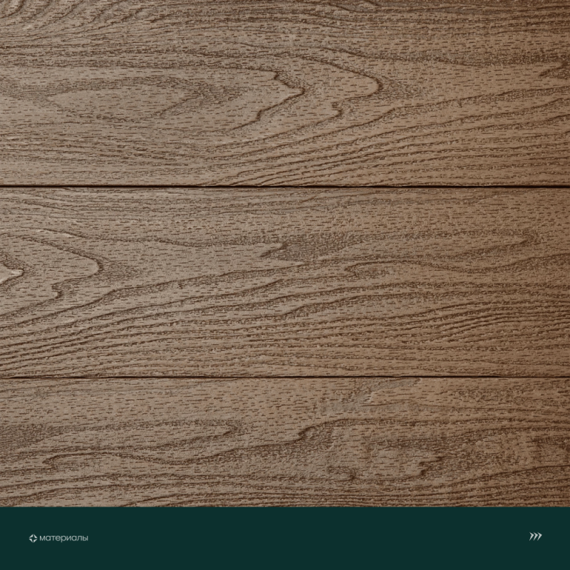 Террасная доска пустотелая с тиснением под дерево/вельвет CM Decking Bark,140*25*3000мм (merbau/мербау)