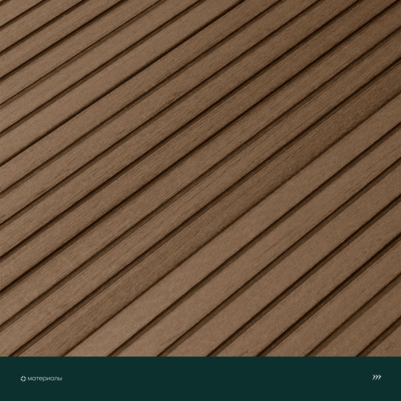 Террасная доска пустотелая с тиснением под дерево/вельвет CM Decking Bark,140*25*3000мм (merbau/мербау)