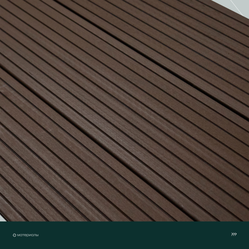 Террасная доска полнотелая с тиснением под дерево/вельвет CM Decking Robust Solid,140*20*3000мм (merbau/мербау)