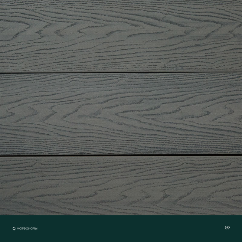 Террасная доска пустотелая с тиснением под дерево/вельвет CM Decking Vintage,140*25*4000мм (ebony/эбонит)