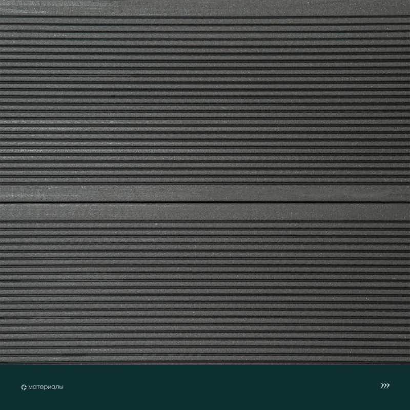 Террасная доска пустотелая с тиснением под дерево/вельвет CM Decking Vintage,140*25*4000мм (black wood/черное дерево)