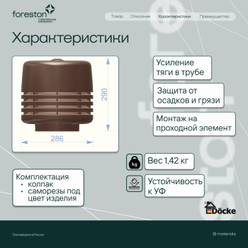 Колпак ИЗ 125 Docke, светло-коричневый (RAL 8017)