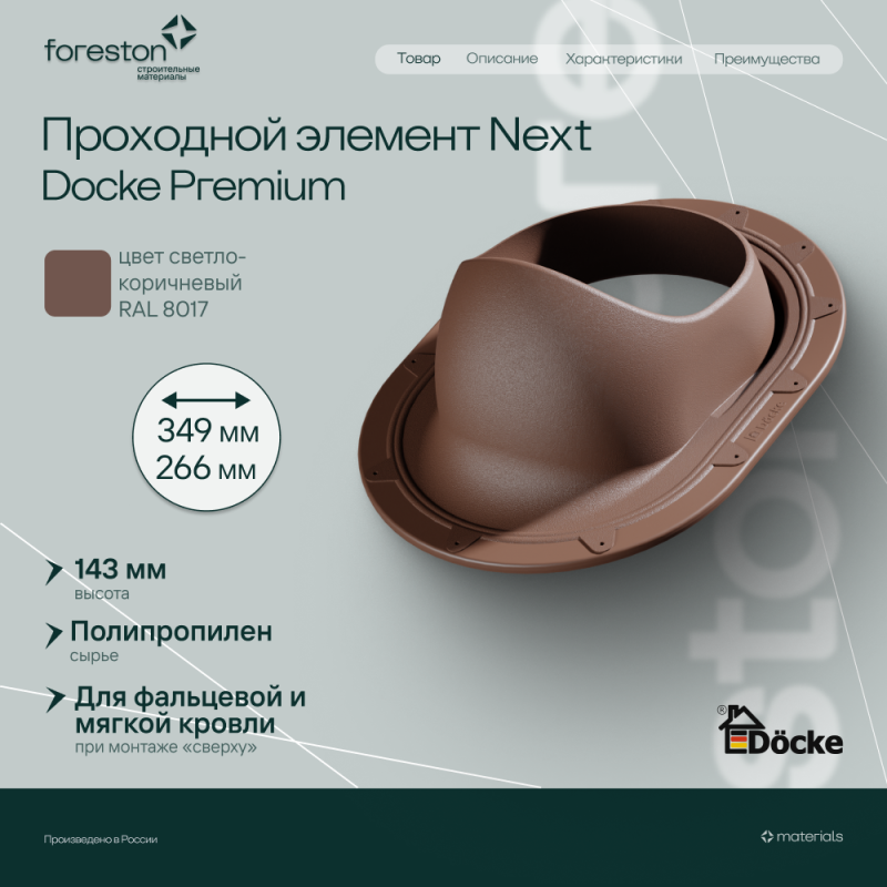 Проходной элемент Next (для ПК при монтаже 